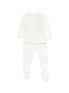Completo maglioncino e pantaloni per neonati Paz Rodriguez bianco con colletto alla Peter Pan 103-123233 6062 PaZ RODRIGUEZ 