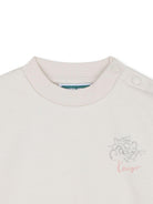 Felpa per neonato Kenzo Kids beige con stampa grafica sul retro K61290 21G KENZO KIDS 