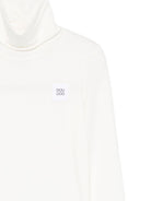 T-shirt per bambina Douuod Kids bianca con toppa con logo DX8A30 Z3382 101 DOUUOD 