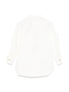 Chemisier per bambina Elisabetta Franchi La Mia Bambina bianco con applicazione a fiori EFAB5970RA008 D346 ElISABETTA FRANCHI KIDS 