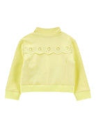 Felpa per bambina Monnalisa gialla con ricamo a fiori 17G800 7014 0014 MONNALISA KIDS 