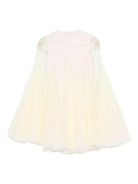 Abito per bambina Maison Ava giallo con decorazione con cristalli MA FW25 GC48 YELLOW/WHITE MAISON AVA KIDS 