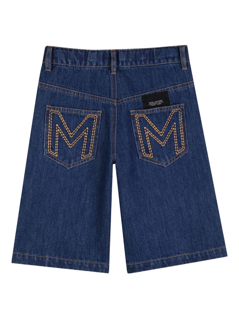 Shorts per bambina The Marc Jacobs Kids blu con decorazione a fiori W60732 Z10 THE MARC JACOBS KIDS 
