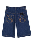 Shorts per bambina The Marc Jacobs Kids blu con decorazione a fiori W60732 Z10 THE MARC JACOBS KIDS 