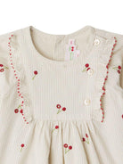 Abito per neonata Bonpoint beige con ruches W05XDRW00009 151E BONPOINT 