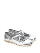 Ballerine per bambina Monnalisa Kids argento con dettaglio con fiocco 87H003 8785 0075 MONNALISA KIDS 