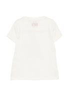 T-shirt per bambina Golden Goose Kids bianca con stella sul davanti GKP01273P002486 11560 GOLDEN GOOSE KIDS 