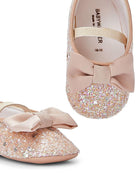 Ballerine per neonata BabyWalker beige con glitter con fiocco PB1645 NUDE BABYWALKER KIDS 