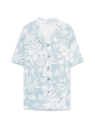 Camicia con stampa per bambino Paolo Pecora Kids azzurro con mini targhetta logo PP4081 AZZURRO PAOLO PECORA KIDS 