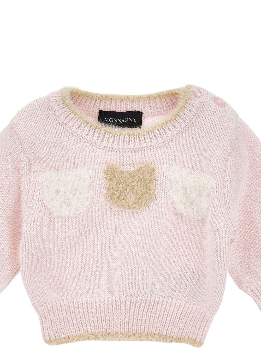 Completo per neonata Monnalisa Kids rosa con ricamo Teddy Bear 22H505 8060 0091 MONNALISA KIDS 