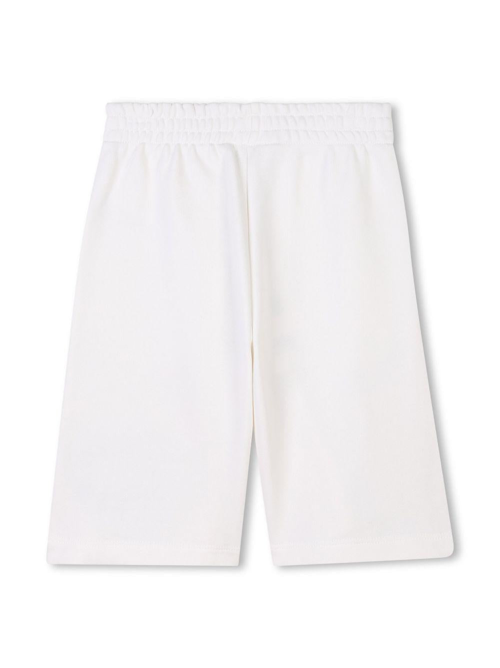 Bermuda per bambino Kenzo Kids bianco con applicazione logo sulla gamba K61181 117 KENZO KIDS 