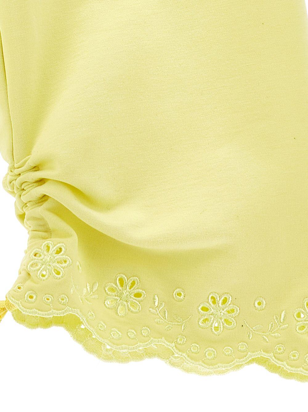 Pantaloni per bambina Monnalisa giallo con orlo con coulisse 17G400 7014 0014 MONNALISA KIDS 