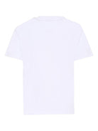 T-shirt per bambino Casablanca Kids bianca con stampa logo KSP26JTS03801 INNOCENCE TRIANGLE CASABLANCA KIDS 
