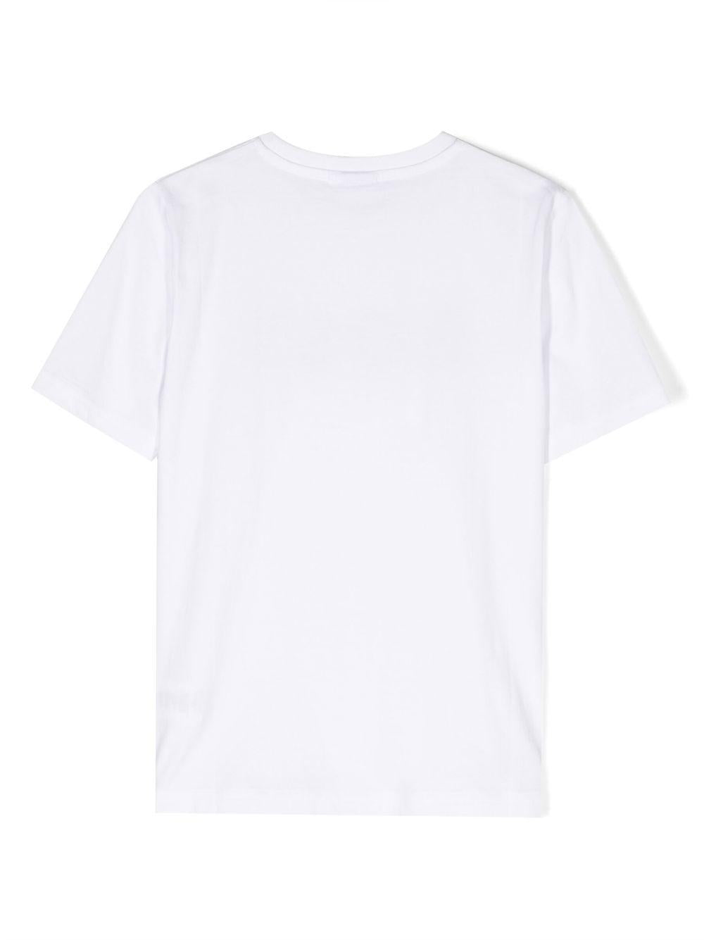 T-shirt per bambino Boss Kids bianca con stampa logo sul davanti J25P24 10P BOSS KIDS 