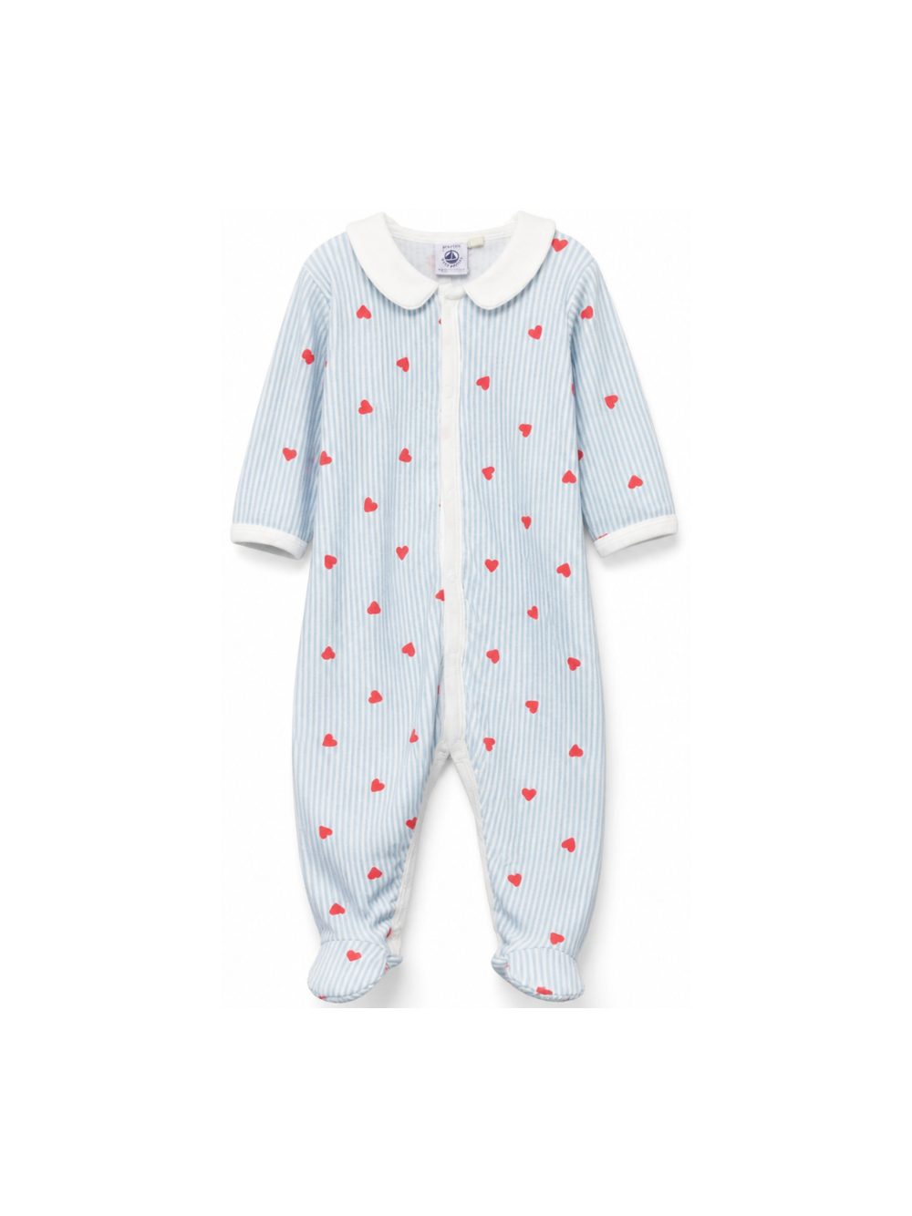 Tutina per neonati Petit Bateau Kids azzurra con design a righe A0G9U 01 PETIT BATEAU KIDS 