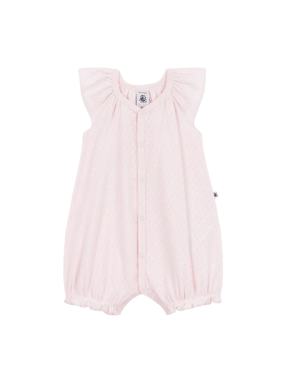 Tutina per neonati Petit Bateau rosa con dettaglio arricciature A0CNI 01 PETIT BATEAU 