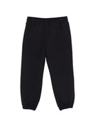 Pantaloni sportivi per bambino Moschino Kids neri con logo sul davanti HMP07CLCA32 60100 MOSCHINO KIDS 
