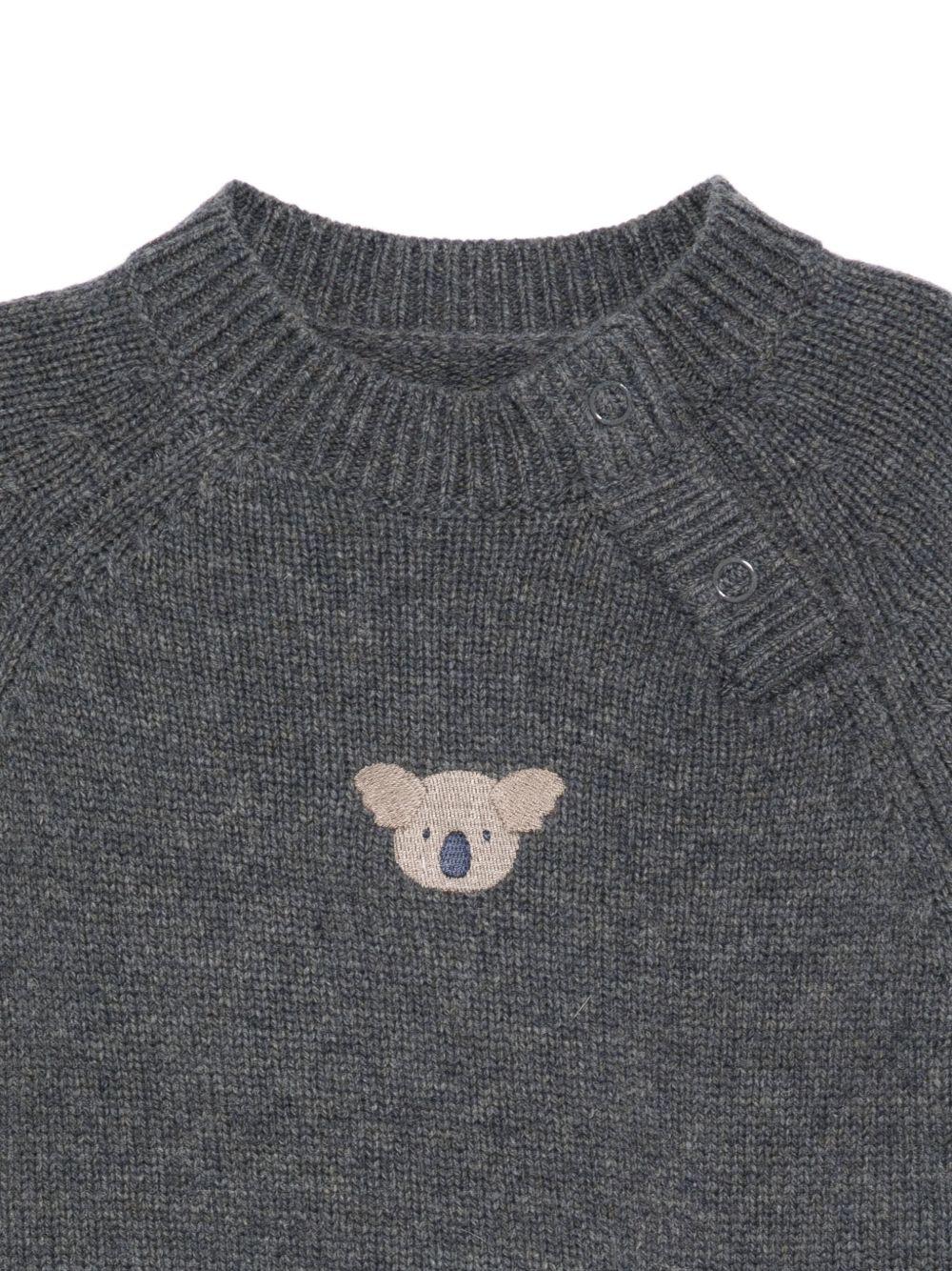 Maglione per neonato Donsje grigio con ricamo koala 3040204 00146 DONSJE 