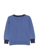 Cardigan per neonato Trussardi Kids blu con bordi a contrasto TIA26071CD AVIO TRUSSARDI KIDS 