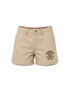 Shorts per bambino Roberto Cavalli Kids beige con toppa monogramma CBP26085BE MARRONE D. ROBERTO CAVALLI KIDS 
