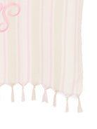 Telo mare MC2 Saint Barth bianco e rosa con motivo a righe FOUL002 02596L MC2 ST. BARTH KIDS 