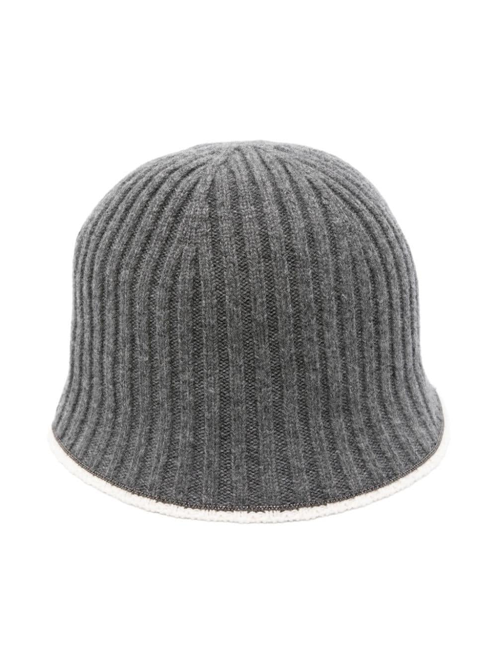 Berretto con catena Monili per bambina Brunello Cucinelli Kids grigio BCAP99315 CD513 BRUNELLO CUCINELLI KIDS 