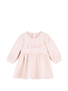 Abito per neonata Chloè Kids rosa con stampa logo sul davanti C21335 46J CHLOE' KIDS 