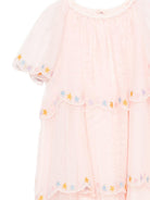 Abito per bambina Stella McCartney Kids rosa con design a strati TY1B82 Z1119 503 STELLA McCARTNEY KIDS 