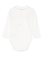 Body per neonati Petit Bateau bianco con ricamo con logo Anchor A0EKL 01 PETIT BATEAU KIDS 