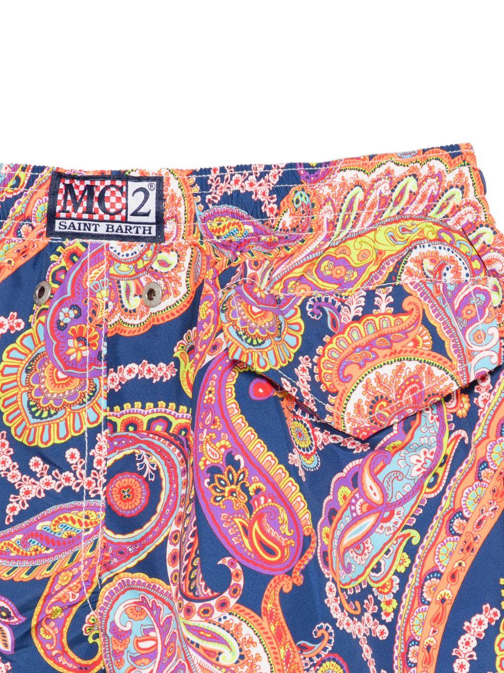 Costume da bagno per bambino MC2 Saint Barth Kids multicolore con stampa paisley JEA0016 04109L MC2 ST. BARTH KIDS 