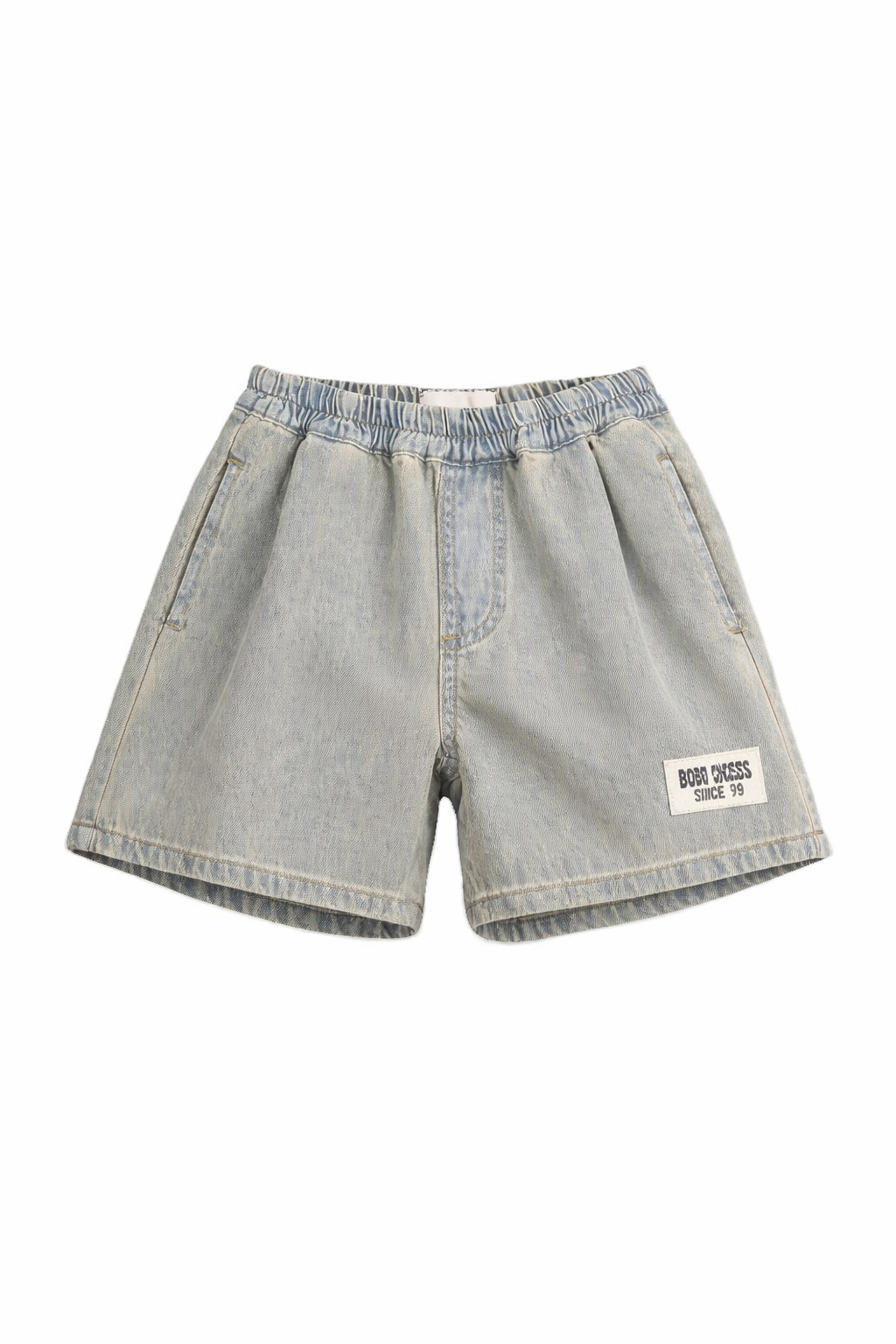 Shorts per bambino Bobo Choses denim con dettaglio logo B126AC073 461 BOBO CHOSES KIDS 
