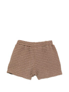 Shorts per bambina Douuod Kids marroni con finitura in rilievo DY6B39 U0267 334 DOUUOD KIDS 