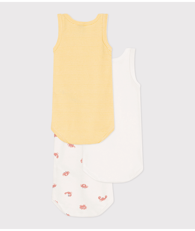 Set di tre body per neonati Petit Bateau multicolore senza maniche A0CZK 00 PETIT BATEAU KIDS 