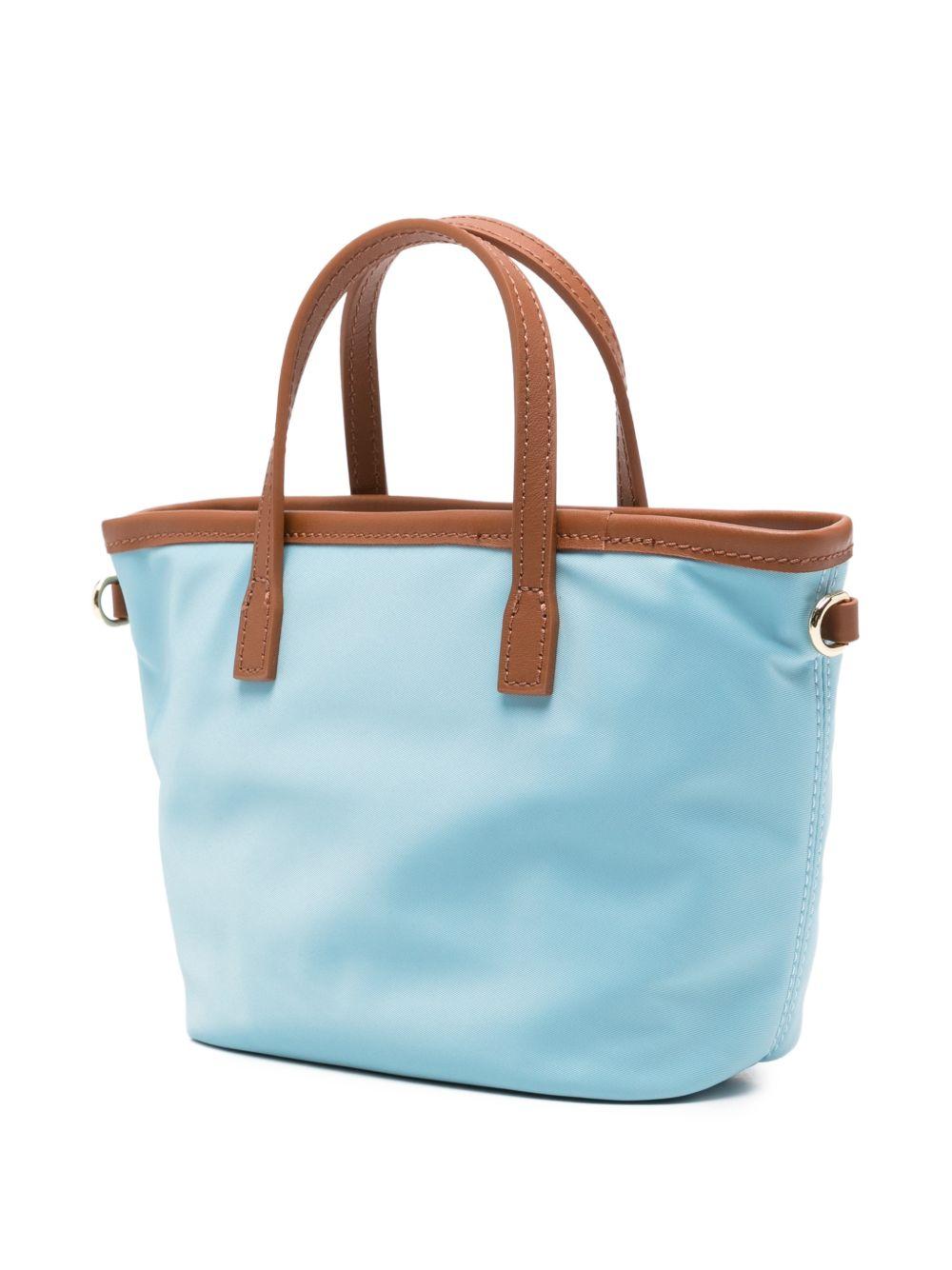 Borsa tote City mini MC2 Saint Barth azzurro con mani in pelle CB0005 01821L MC2 ST. BARTH KIDS 