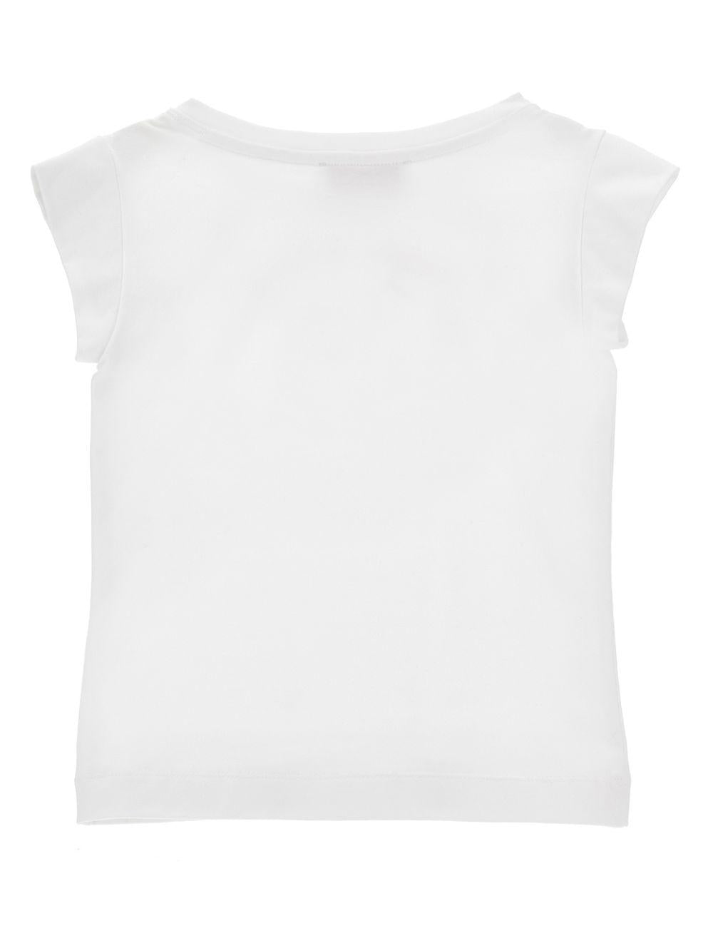 T-shirt per bambina Monnalisa bianca con paillettes 19G608 7005 0099 MONNALISA KIDS 