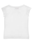 T-shirt per bambina Monnalisa bianca con paillettes 19G608 7005 0099 MONNALISA KIDS 