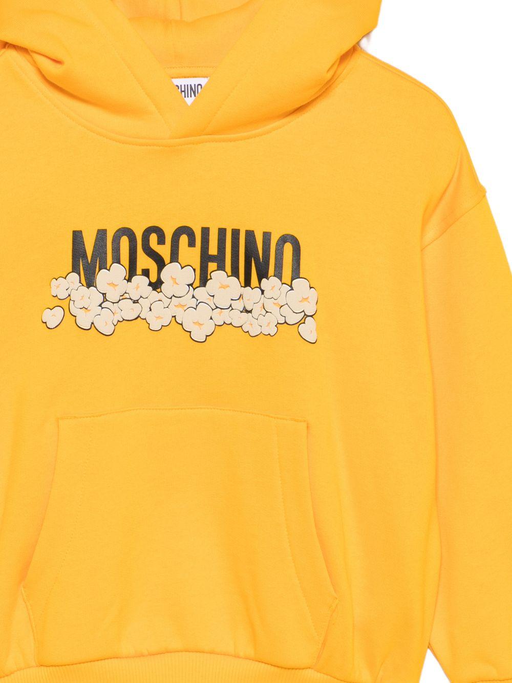 Felpa per bambini Moschino Kids gialla con stampa grafica HUF09ZLCA83 51140 MOSCHINO KIDS 