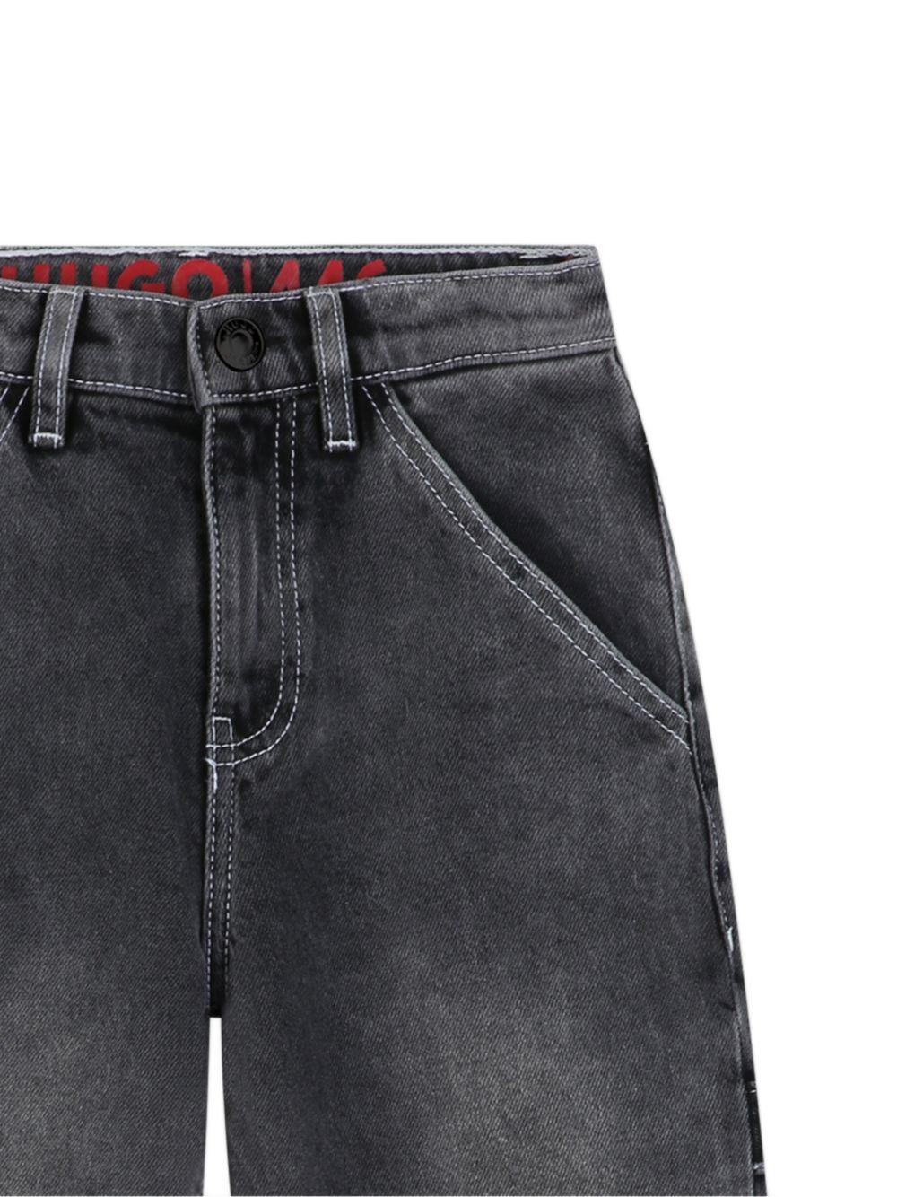Jeans per bambino Hugo Kids grigi con effetto schiarito G00988 Z21 Hugo KIDS 