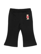 Pantaloni per neonata Moschino Kids neri con motivo Teddy Bear MDP03NLDA63 60100 MOSCHINO KIDS 