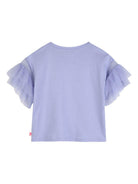 T-shirt per bambina Billieblush viola con ruches U21929 81S BILLIEBLUSH KIDS 