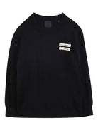 Felpa per bambino Givenchy Kids nera con applicazione con ricamo H30947 09B GIVENCHY KIDS 