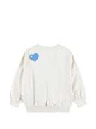 Felpa per bambina Molo Kids bianca con applicazioni a cuore con paillettes 2W26J209 5773 MOLO KIDS 