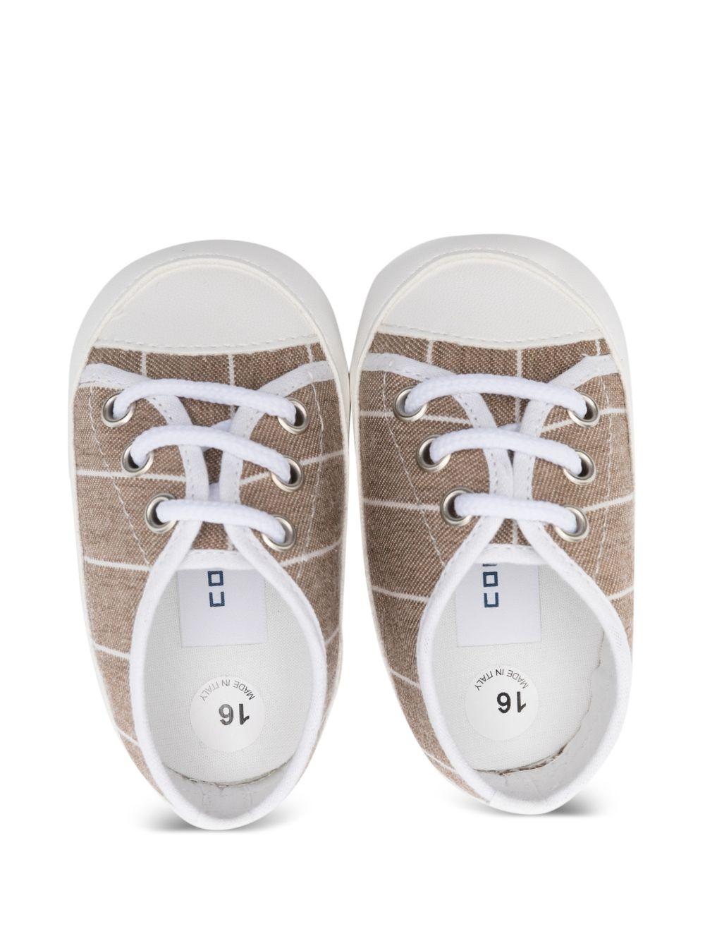 Scarpine primi passi per neonato Colorichiari marrone con dettaglio a righe MN958468 4896 27 COLORICHIARI KIDS 