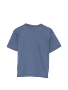 T-shirt per bambino Paul & Shark Kids blu con logo sul davanti WUM006LAA53 41110 PAUL & SHARK KIDS 