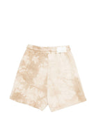 Shorts per bambino MSGM Kids beige con stampa tie-dye S6MSJBBE245 015 MSGM KIDS 