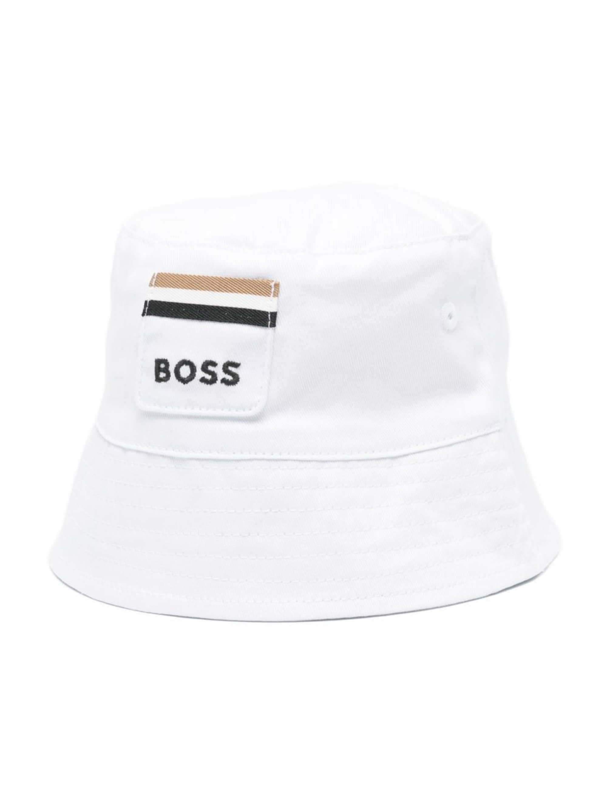 Cappello da pescatore per bambino Boss Kidswear bianco con toppa logo J53103 10P BOSS KIDS 