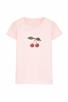 T-shirt per bambina Konges Slojd rosa con applicazione con paillettes KS104804 BLUSH KONGES SLOJD KIDS 