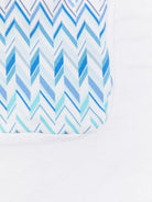 Coperta per neonato Missoni Kids blu con motivo a zig-zag MY0500 Z3674 600AZ MISSONI KIDS 