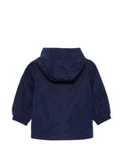 Giacca antipioggia per neonato Moschino Kids blu con stampa Teddy Bear MUS033L3A39 40016 MOSCHINO KIDS 