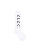 Calzini per bambini Gucci Kids bianchi con logo a contrasto 8551634KAC6 9000 GUCCI KIDS 